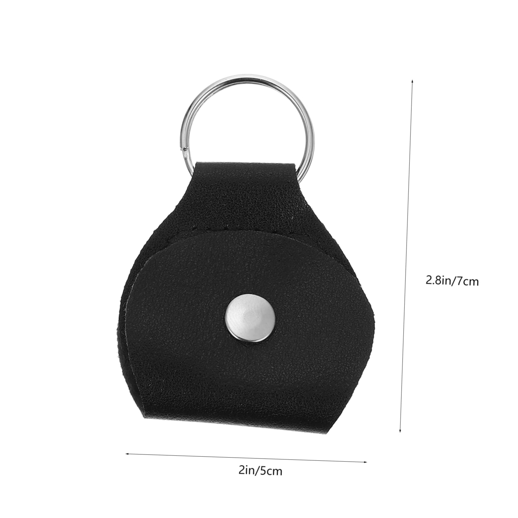GOOHOCHY 1set Portable Pu Guitar Picks Holder Bag with Keychain Plectrum Storage Pouch for Includes and Colors 9pcs