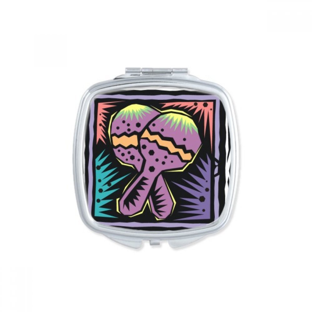 Miroir de poche violet DIYthinker compact pour corriger son maquillage partout