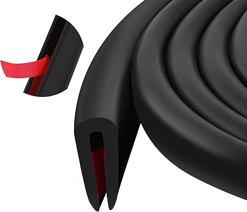 Protector de borde de goma en U para borde de canal, tira de sellado de EPDM autoadhesiva para paneles, puertas de automóvil, placas de acero,