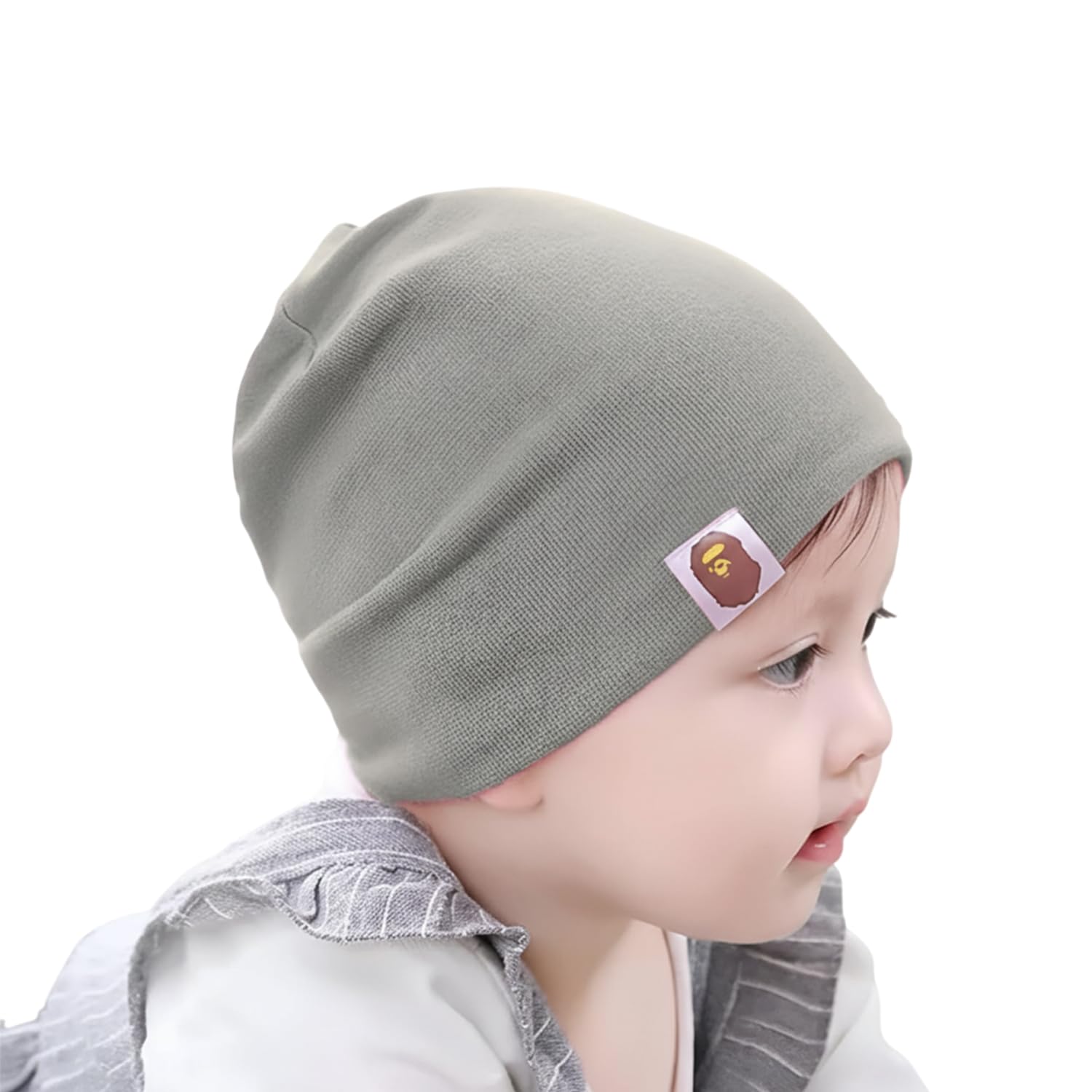 Baby Cap Small Plain Stretchable Knitted Baby Cap for 6M - 5 Years