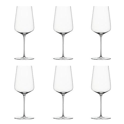 Zalto Universal Wine Glass – Austrian Craftsmanship, Hand-Blown in Europe – Lead-Free, Dishwasher Safe Crystal - 9.3″ Tall All-Purpose Glass for Red & White Wines – Wine Gift Set of 6