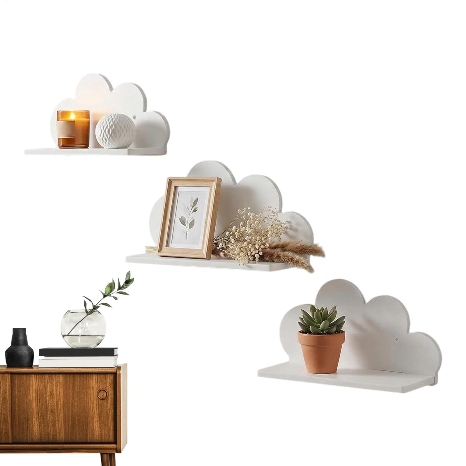 Support de rangement flottant pour chambre d'enfant et bibliothèque murale peu encombrante