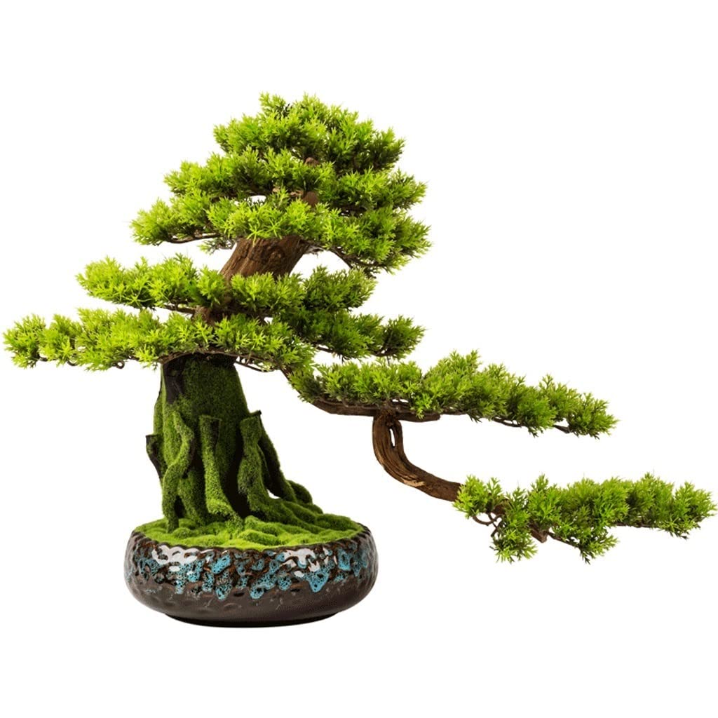 AYCDL Artificial Tree Simulation Pine Bonsai Plant Bonsai Ornaments Artificial Bonsai Decoration Indoor Living Room Office Desktop Decoration Fake Tree,A
