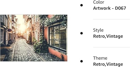 Miniatura 7 de wall26 - Ciudad Vieja de Europa al atardecer con efecto de filtro retro vintage - Mural de pared extraíble  Papel pintado autoadhesivo grande -