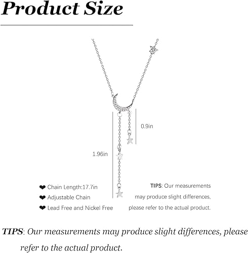 Miniatura 6 de Tiantian - Gargantilla de estrella chapada en oro para mujer, joyería de estrella de luna, rellenos estéticos de Navidad y regalos de cumpleaños