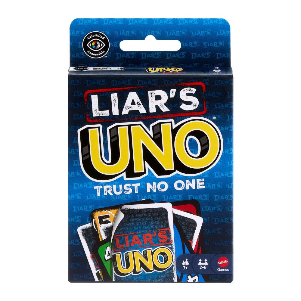 Mattel Games Liar’s UNO Card Game for Adults, Kids, Families, Parties & Game Nights, Travel Fun, Outwit Other Players with Bluffing & Trickery — Amazon image 7