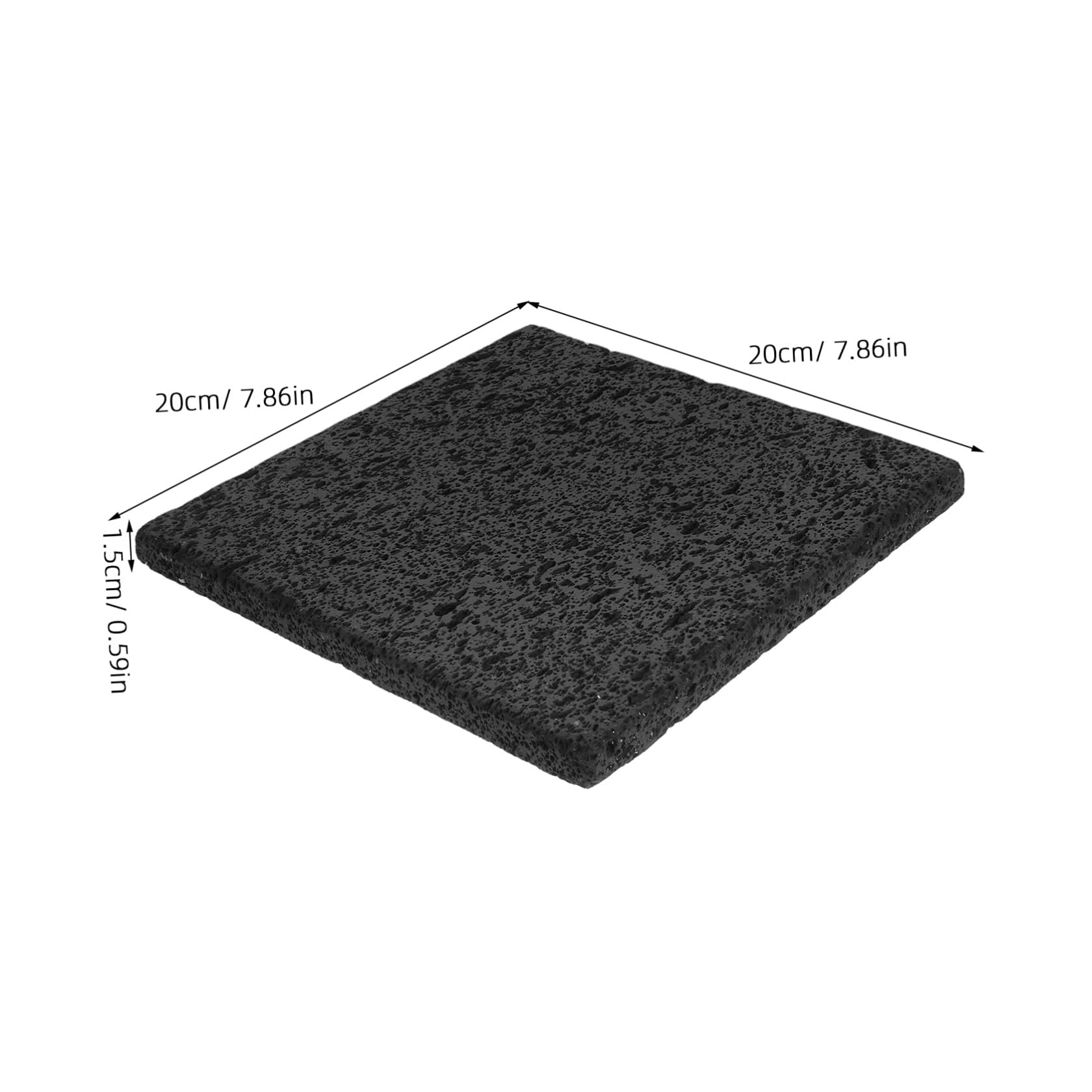 Gatuida Pietra Lavica per Barbecue Coreano in Pietra Naturale Nero, Resistente al Calore e Facile da Pulire, Piastra Rettangolare per Grigliare Pesce e Verdure in Cucina Indoor