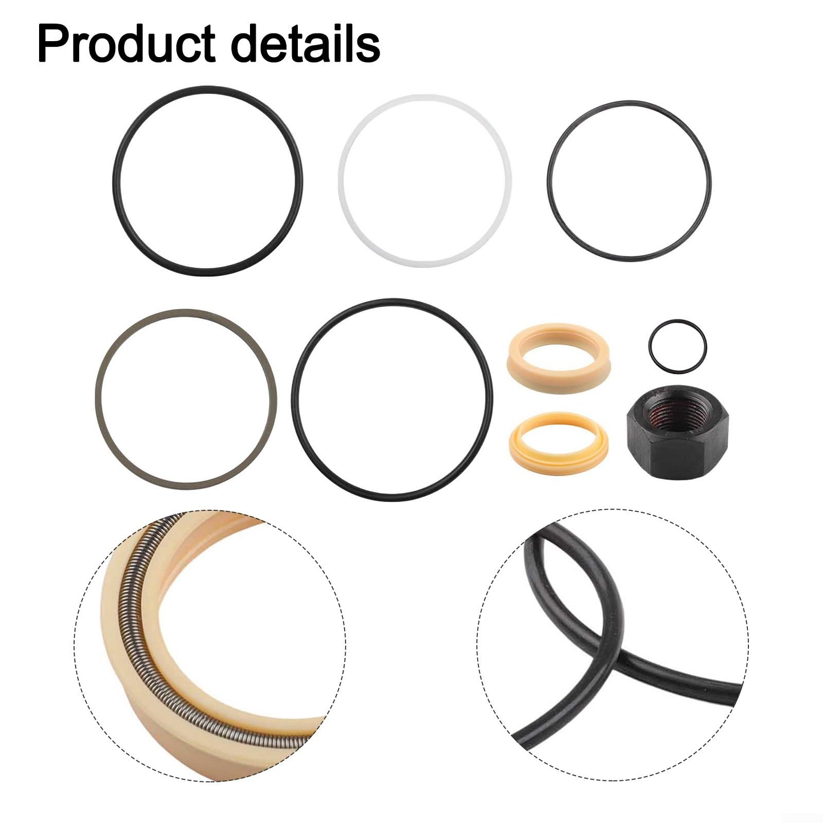 Niceminiwall Para Bobcat Tilt Cylinder Seal Kit 743 751 753 853 843 para minicargadora, número de pieza 7135551, barra de 0.5 pulgadas, diámetro interior de 3.25 pulgadas