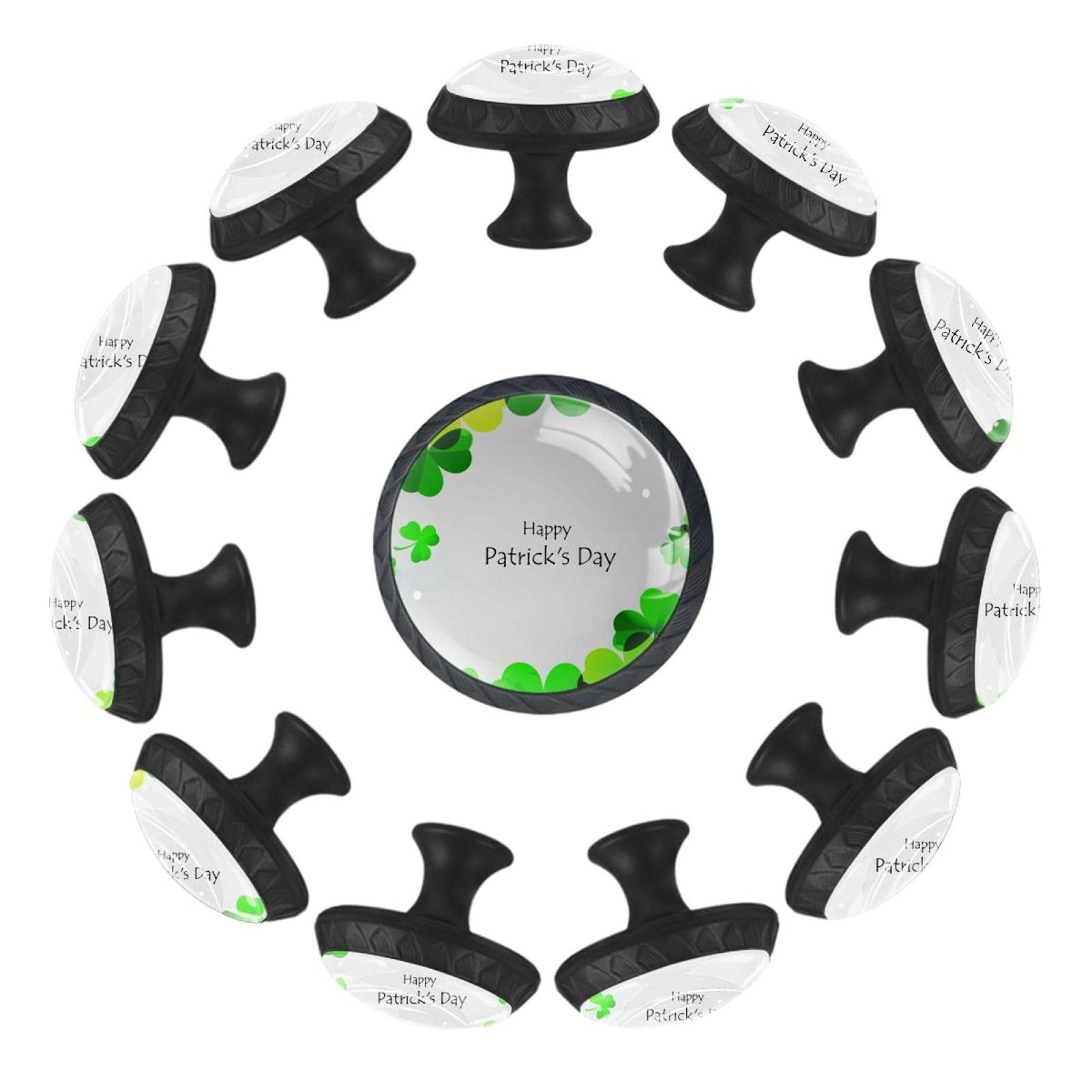 Boutons de tiroir ronds trèfles 35mm, finitions soignées pour commode