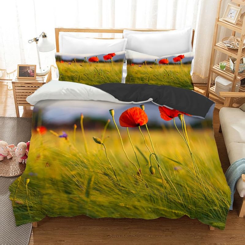 Housse de couette 220x240 douce en microfibre premium 110g/㎡ au tissage haute densité