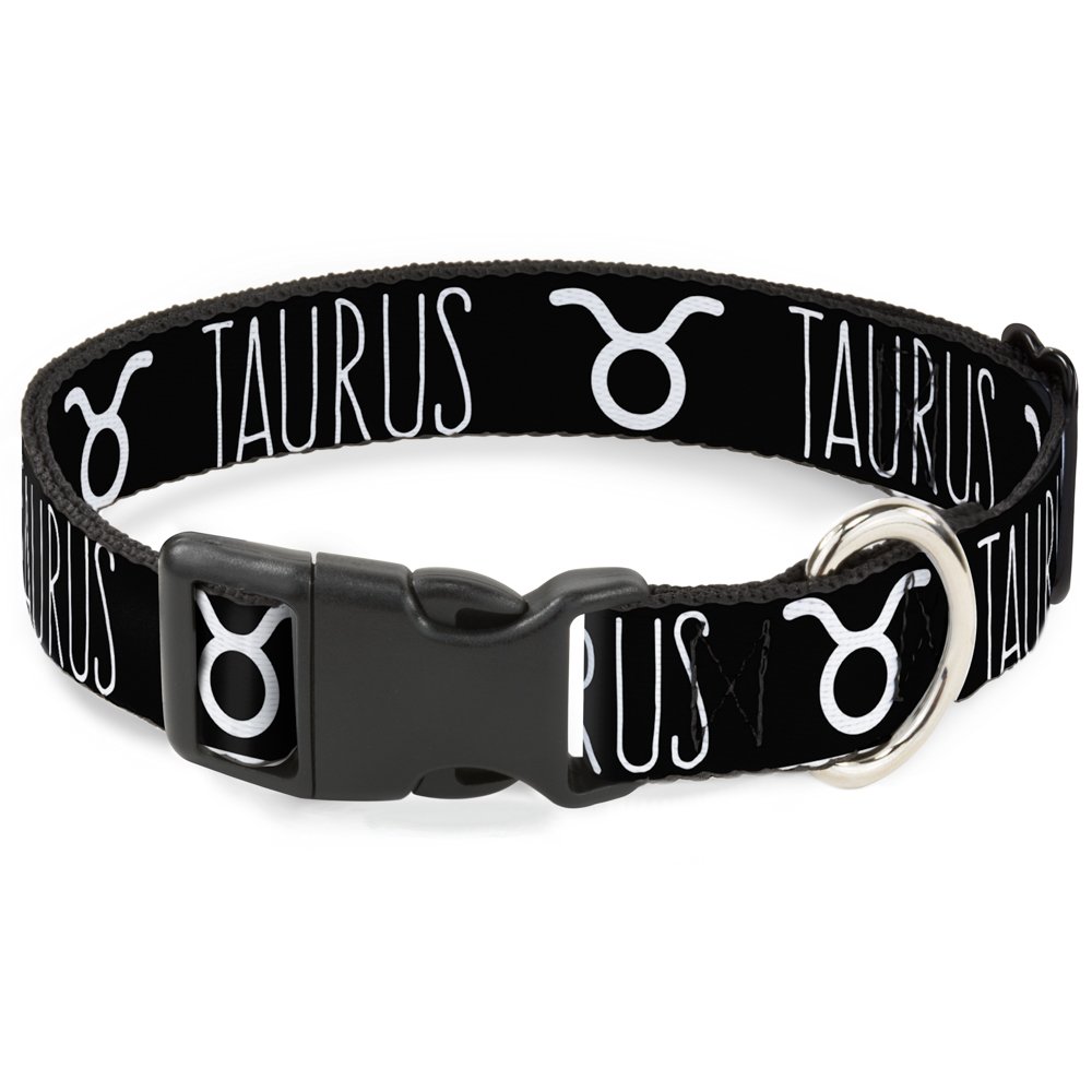 Collar de clip de plástico Taurus accesorio para mascotas medianas blanco y negro