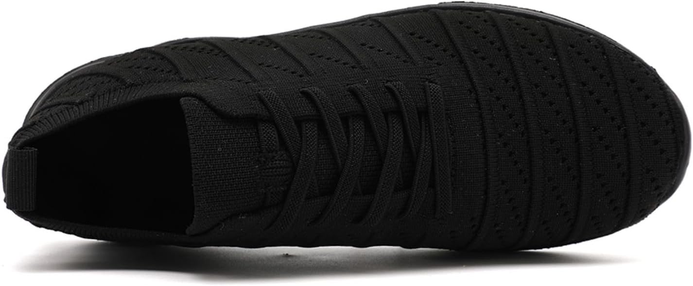 Womens Shoes Tennis Shoes Slip on Running Shoes Size 7 Non Slip Travel Hiking Black 38 - Image 3