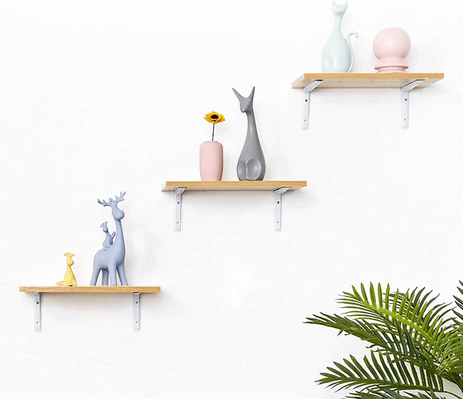 4 PCS Shelf Brackets,Heavy-Duty L Bracket Angle Support,Wall Mount Shelf,Floating Shelf Support Bracket Decorative Wall Brackets,for Table Work Bench Space Saving