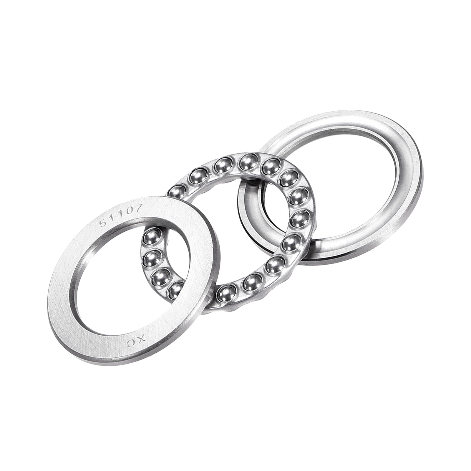 Kozelo 1pcs 51107 Thrust Ball Bearing - [35mm x 52mm x 12mm] Chrome Steel Miniature Thrust Bearing with Washer for Machine Tool Use