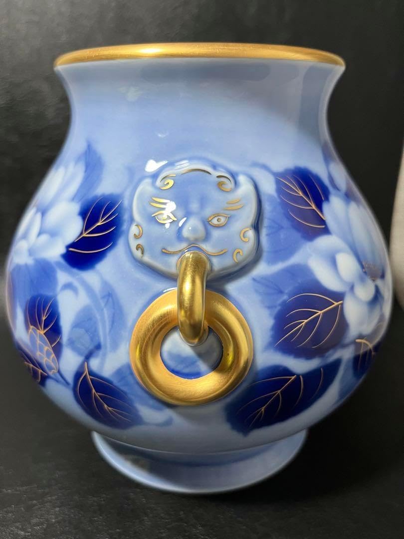 深川製磁 花瓶 フラワーベース 鬼面 深川製磁 花瓶 フラワーベース