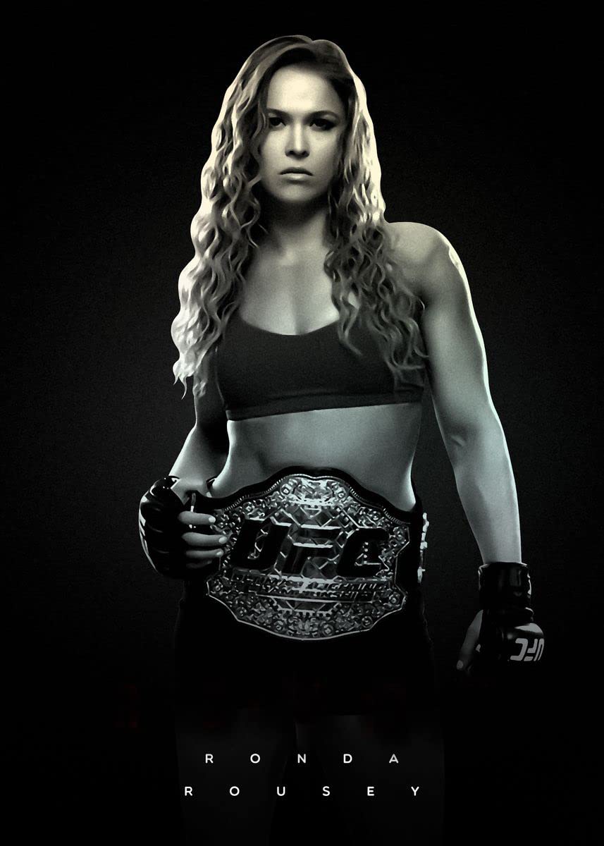 Street Art Multi-Color Ronda Rousey Rowdy Wrestler Mma Fighter Girl Woman Actress Sport Best Motivational Print Poster Wall Art Picture A4 +, X 11.7 Inches Size 8.3