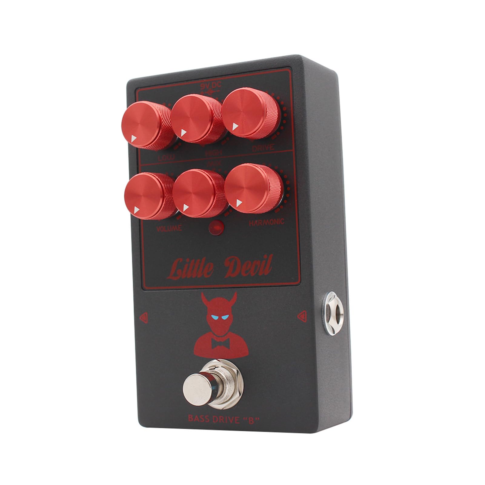Tube Bass Drive Pedal, Pedał Efektów Overdrive do Modelowania Wzmacniaczy Lampowych z 2-pasmowym Pokrętłem EQ Harmonic Control Mix, True Bypass Kompaktowa Konstrukcja dla Gitary