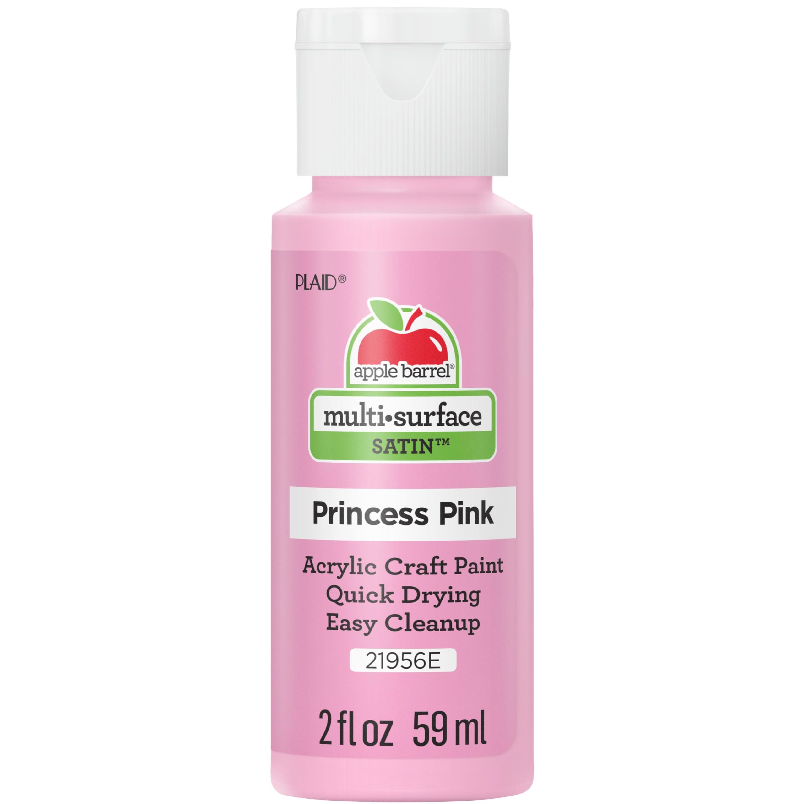 Apple Barrel Multi Surface Acrylic Paint, 2 oz, Princess Pink 2 Fl Oz