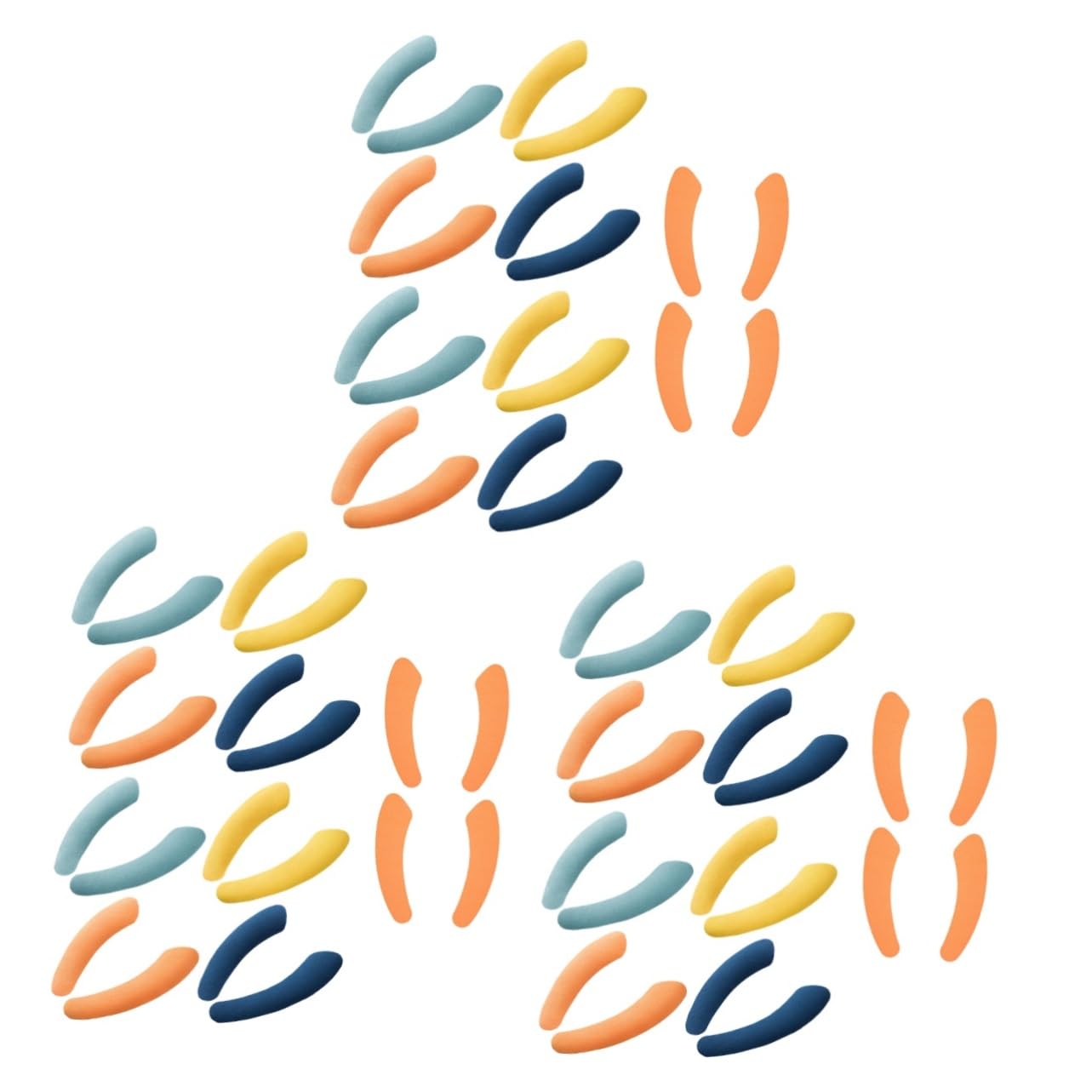 OSALADI Warm Comfortable Toilet Seat Covers 10 Pairs Non-slip Padded Mats Random Color