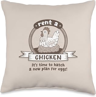 Funny Rent-a-Chicken Egg Shortage Spoof Hatch a New Plan Throw Pillow