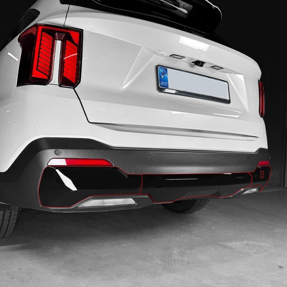 Cnaurda Car Rear Bumper Lip Cover Compatible with Kia Sorento 2024-2026 Exterior Accessories (Black)
