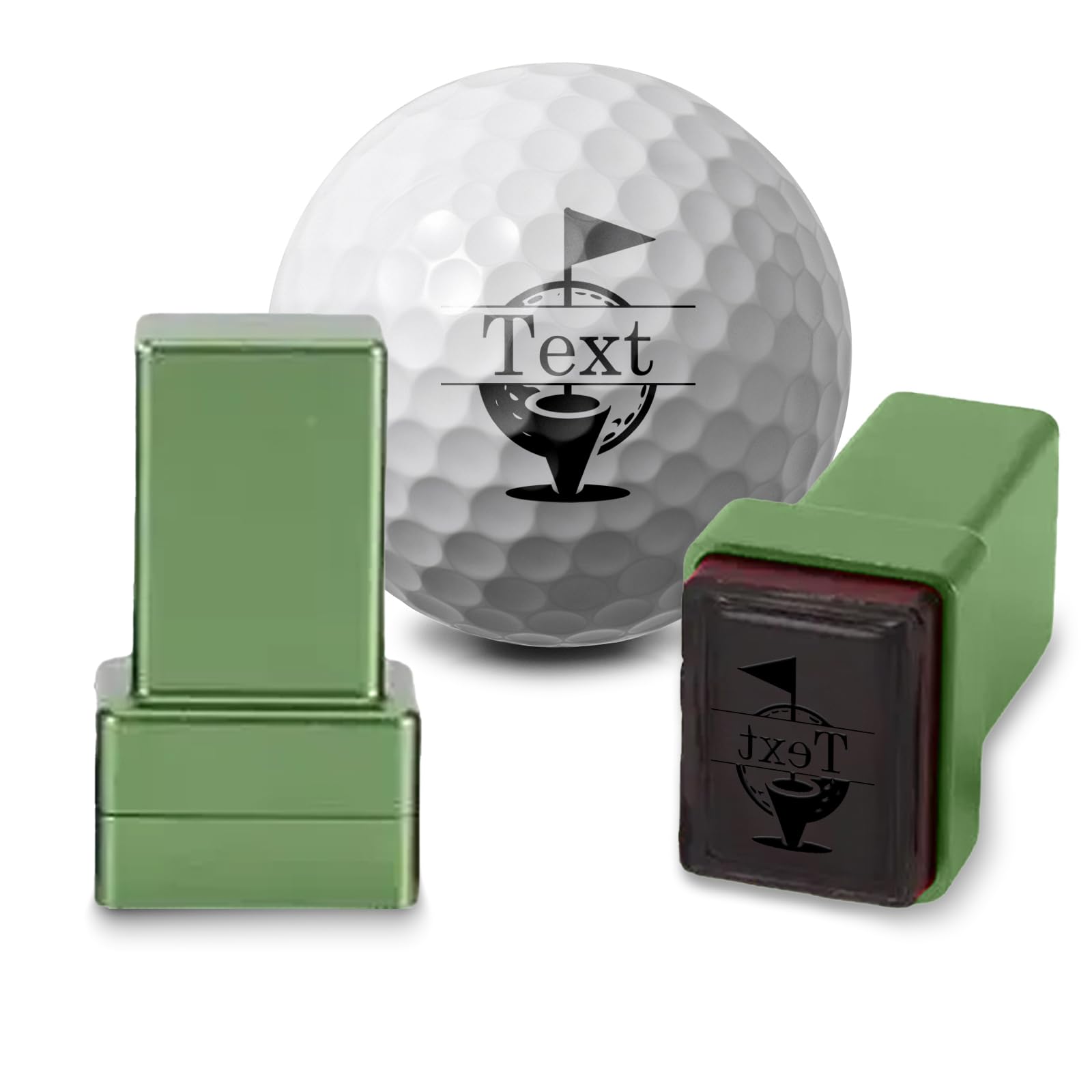 Personalised Golf Ball Stamp Custom Metal Golf Ball Marker Golf Accessories Personalised Golf Gifts Presents for Men Golf Lovers Golfers (Green, Without Gift Box)