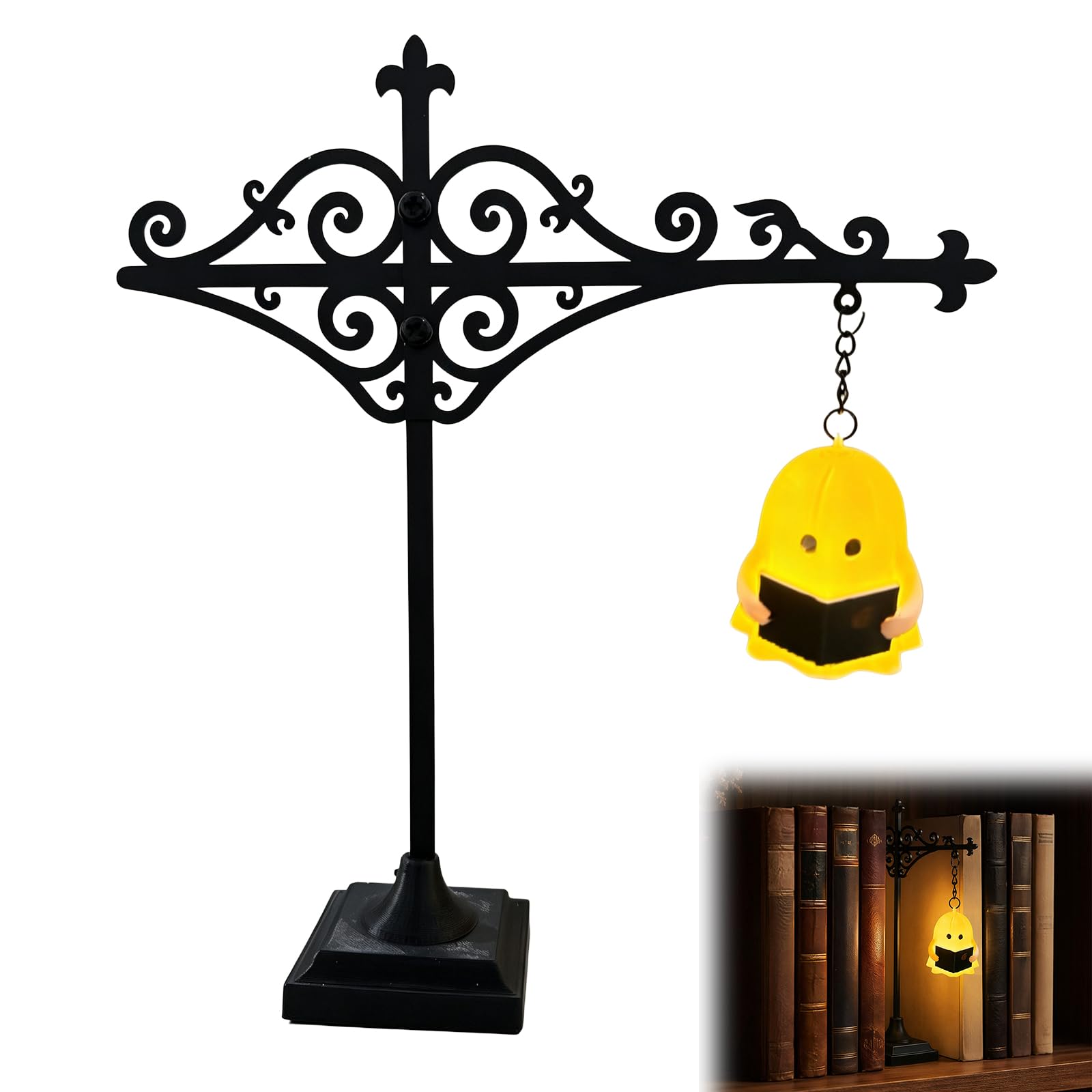 Library Lantern-Decorative Bookshelf Lighting, Mini Bookshelf Lamp
