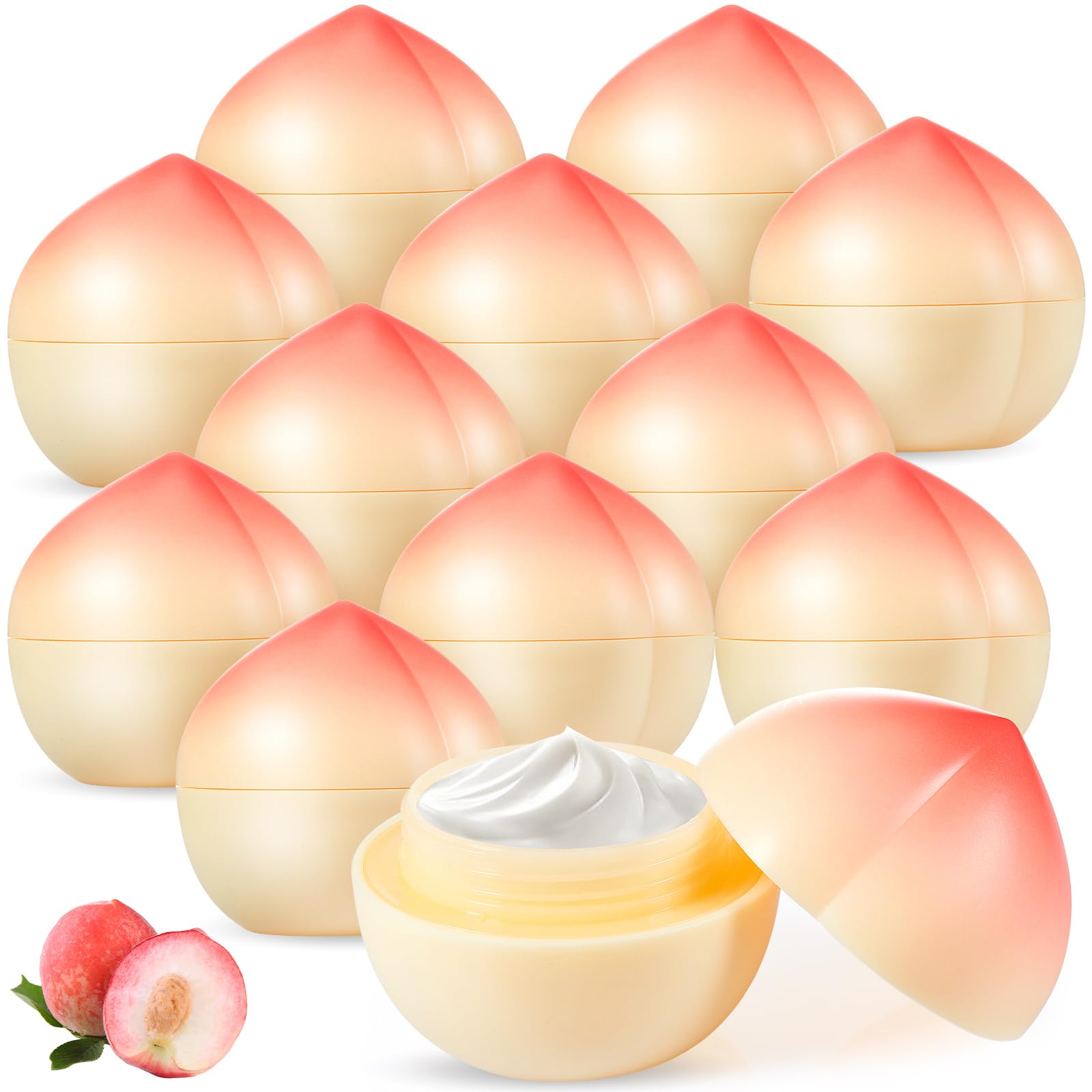 Set di 12 creme mani alla pesca da regalare a donne, divertente regalo di Natale con crema mani alla frutta per insegnanti, madri, infermieri, addio al nubilato e dipendenti.