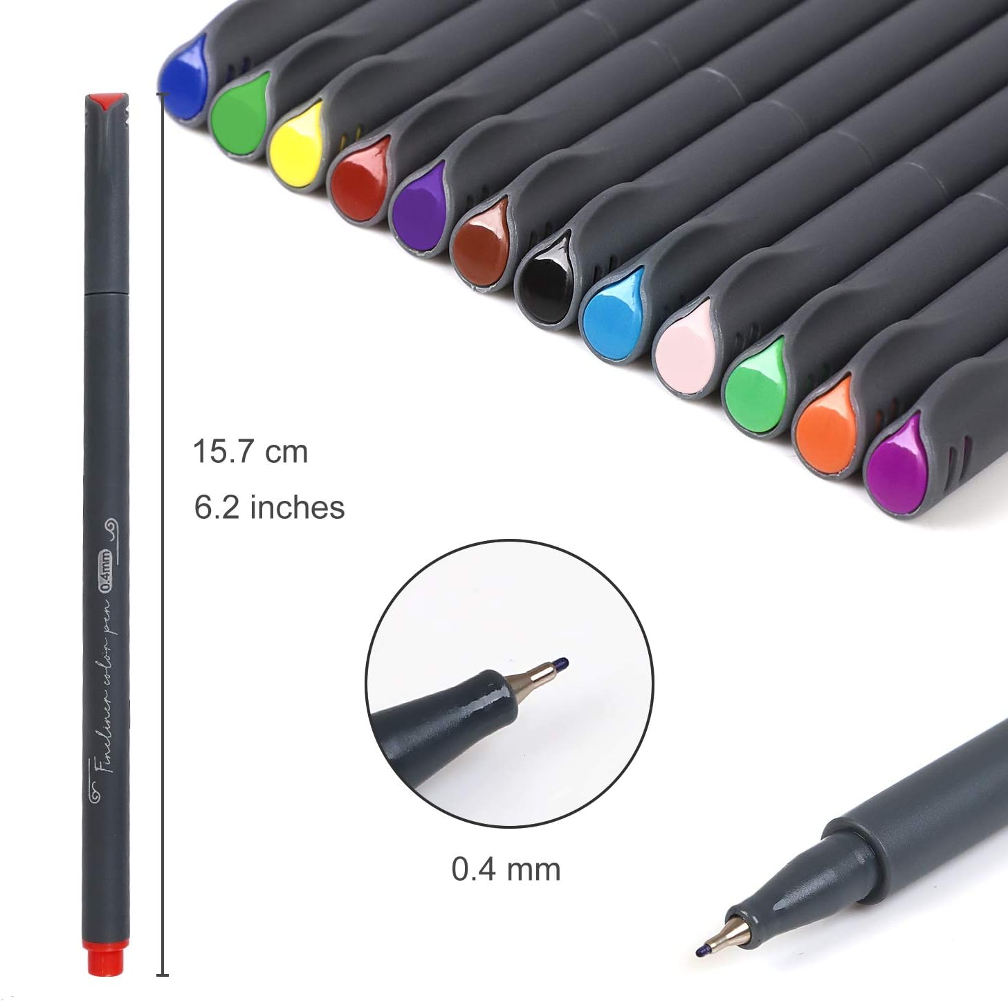 JARLINK Journal Planner Pens Stencil Kit, 12 Colored Fine Tip Drawing Pens and 20 Stencils Plastic Planner Bullet for Notebook Diary 4x7 inches DIY Drawing Templates (Grey)