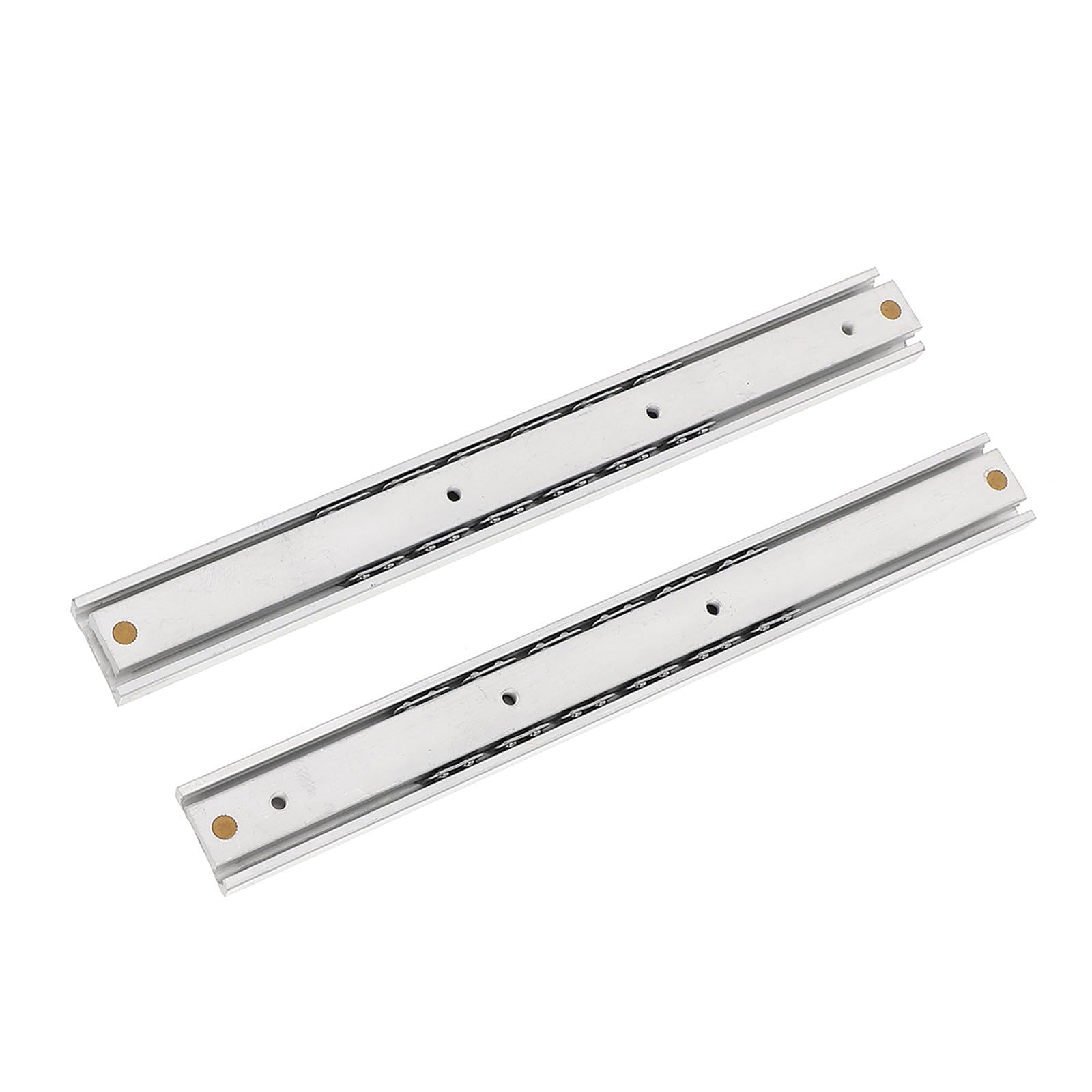 Jvnalwnkv One Color Cabinet Drawer Slide Rail，Stainless Steel Rail, 2Pcs 16Mm Wide Miniature Slides Aluminum Alloy Double Direction Extension Rails