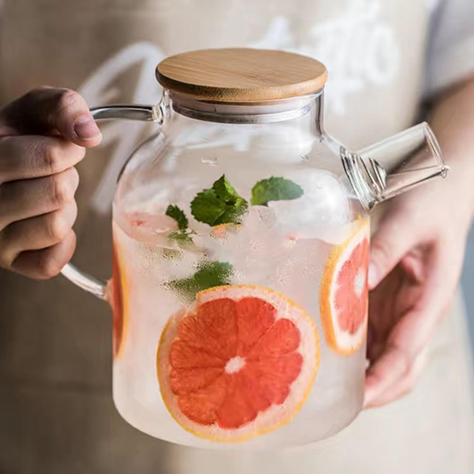 Teiera in vetro con infusore per tè sfuso e tè in fiore, teiera in vetro resistente al calore e bollitore per piano cottura, macchina da tè perfetta, 1600ml/500 oz