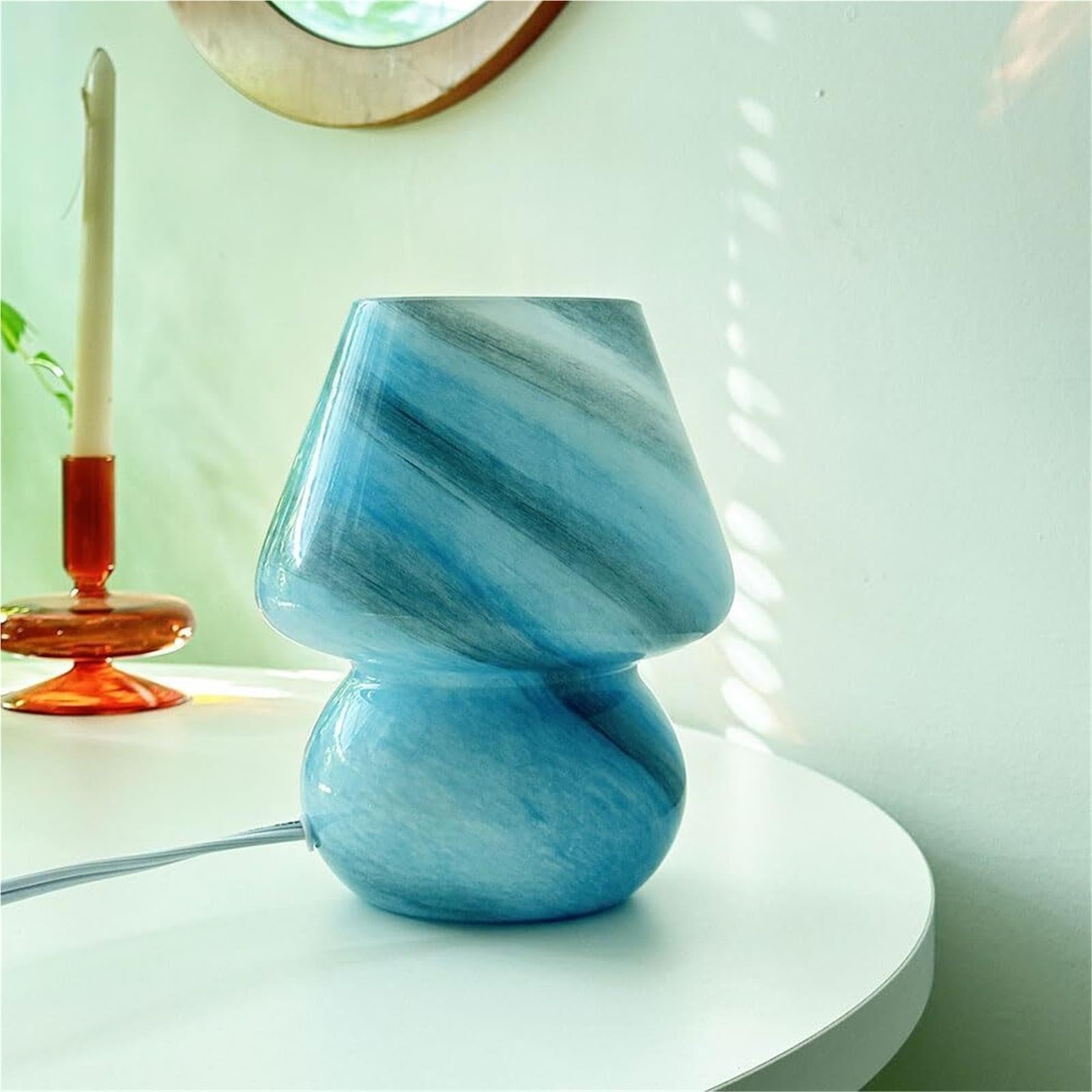 Lampada da tavolo in vetro a forma di fungo minimalista Lampadas