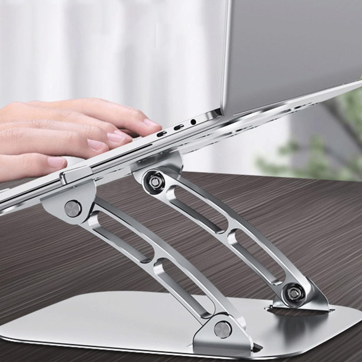 Healeved Soporte Portátil Ajustable Ventilación de Aleación de Aluminio Base Plegable y Resistente para Computadora para Oficina y Hogar para Notebooks