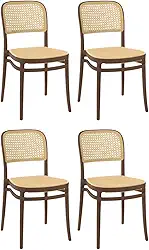 Kit 4 Cadeiras de Jantar Roma para Sala e Cozinha - Marrom