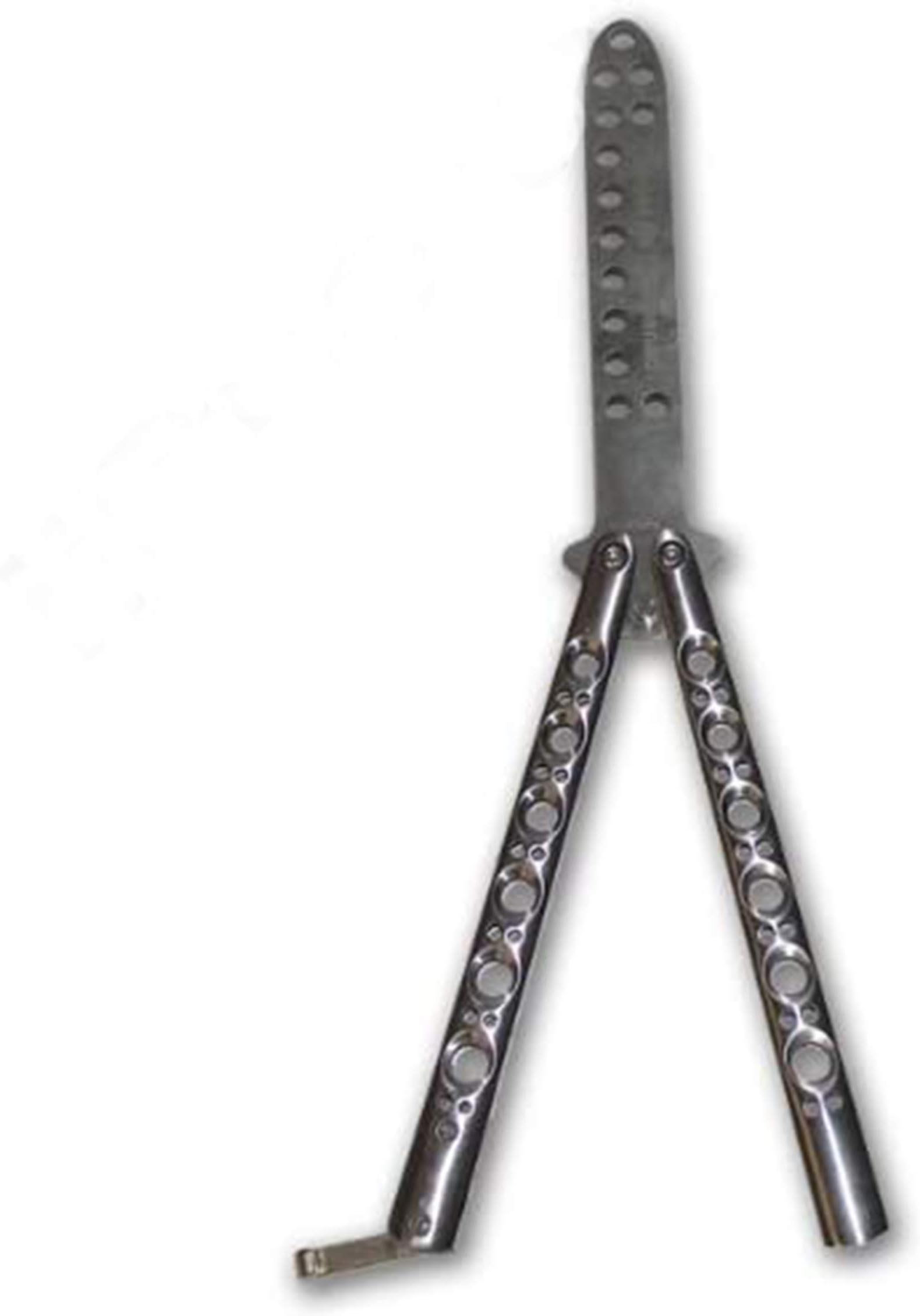 Ronin Gear Skeletonized Stainless Steel Practice Butterfly Balisong Knife trainer
