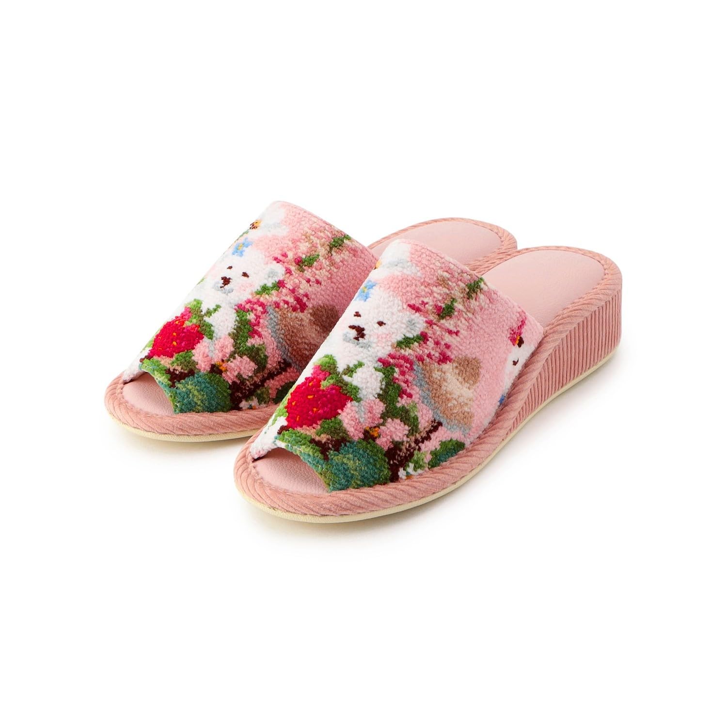 Feiler(フェイラー) Women's HUB A Wonderful Day Heel Slippers, Pink, 24.5 cm 2E