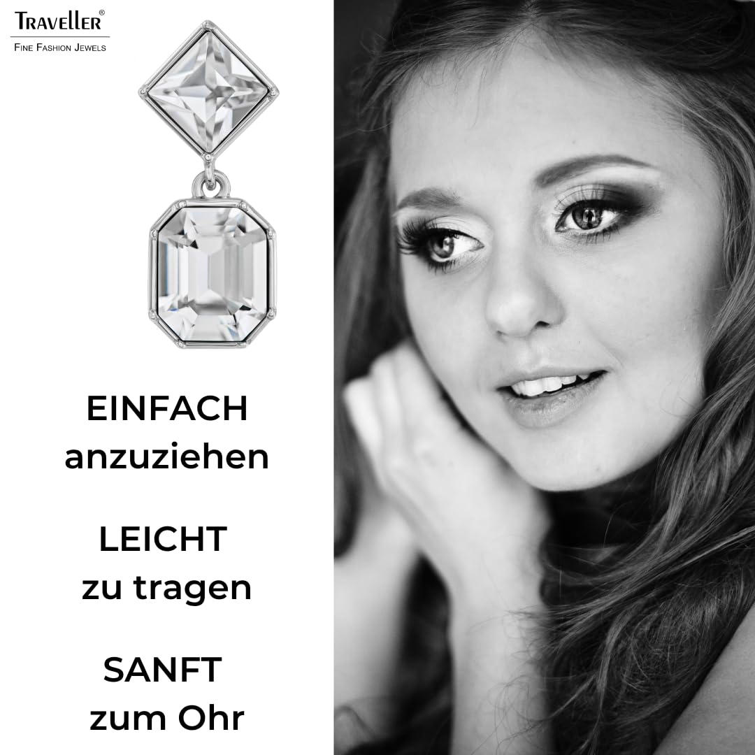 Traveller Ohrclip - Hänger - Platiniert - Kristalle - 157697
