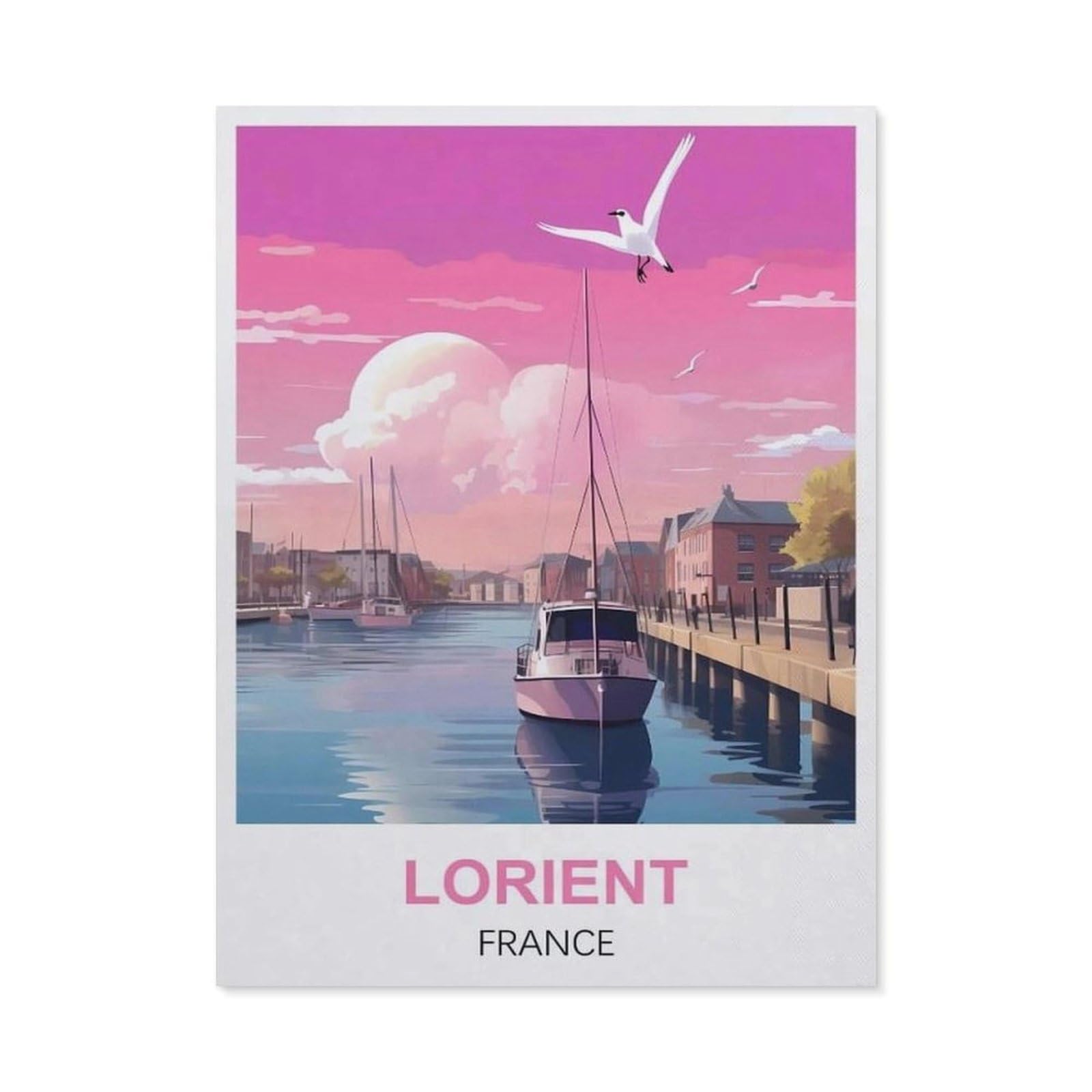 Metal Tin Sign，Lorient France(15x30cm）
