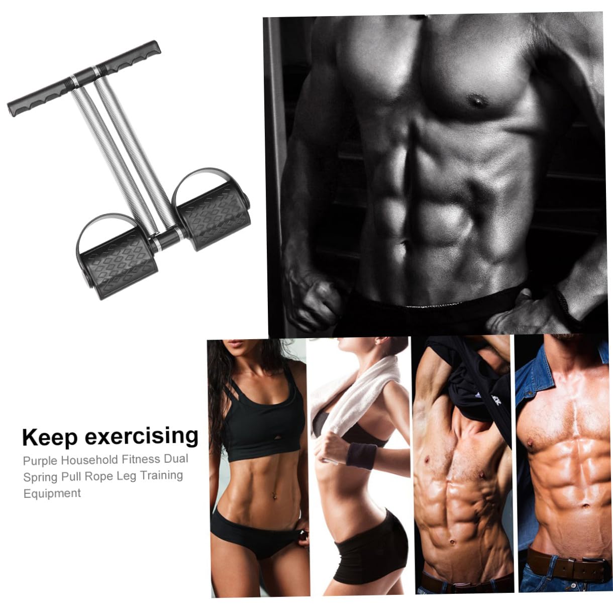 Tensor de Pedal de pie Equipo de Fitness para Gimnasio en casa Gimnasia Primavera fortalecimiento Interior Tensor de Pedal de Ejercicio Deportivo Pedal para Tirar de la Azul