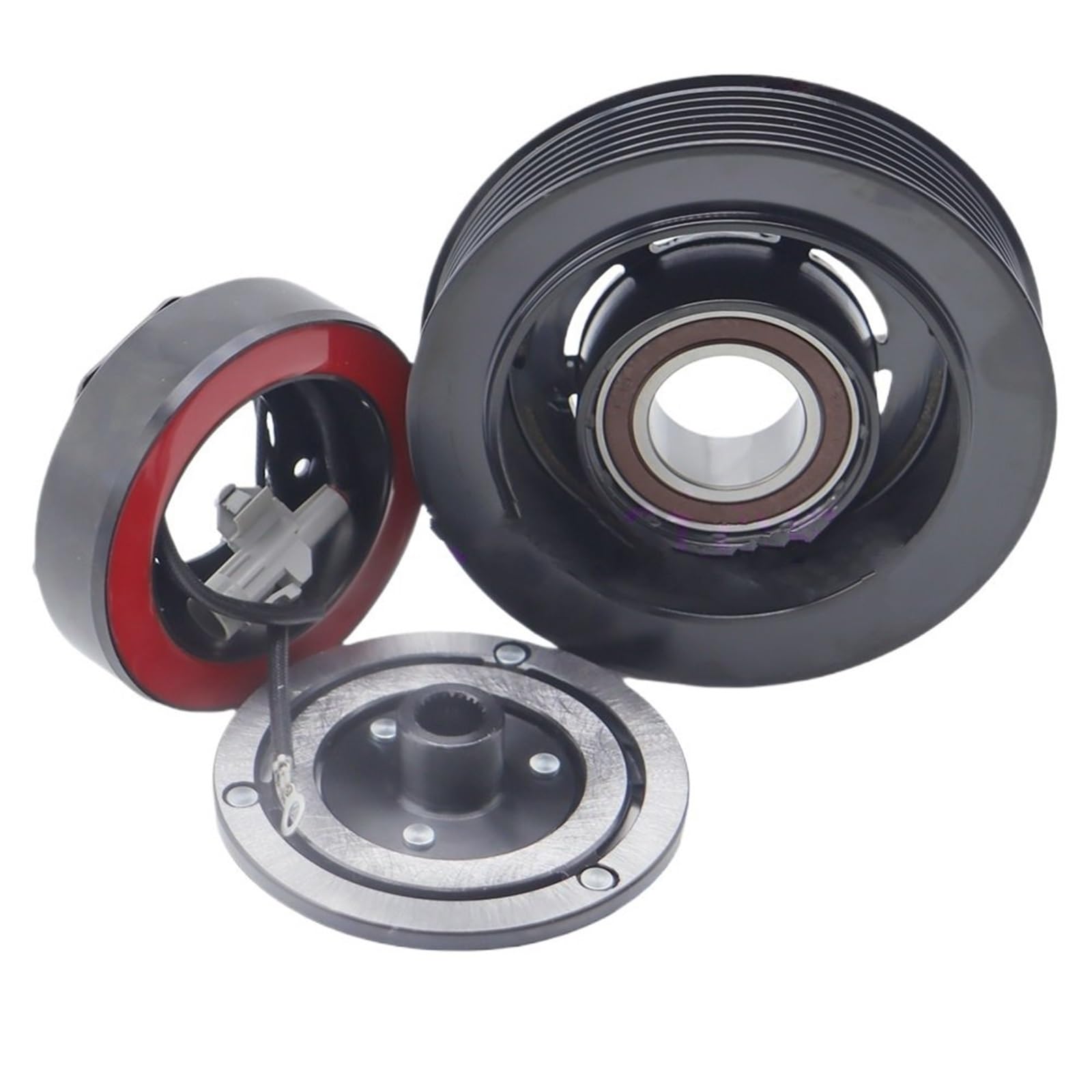 Qiuymgfg 1Pcs Clutch Kit Ac Compressor Clutch Kit Fit For Toyota Hilux Fit For Innova 883200K240 88320-0K080 10S11c Compressor Ac Compressor Clutch Coil/Hub/Pulley(1Pcs Clutch Kit)