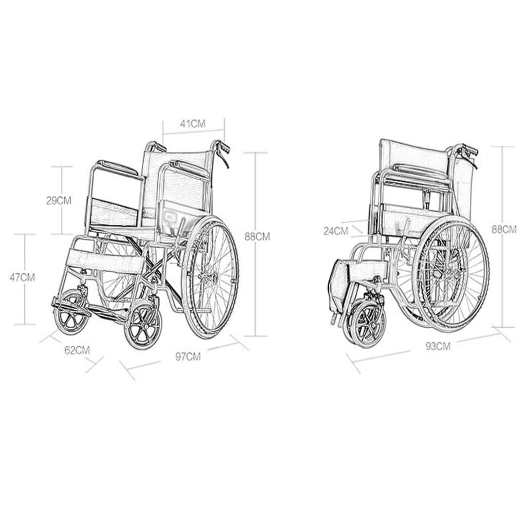 Sedia a rotelle,Ausili per la deambulazione del carrello ultra-anziano portatile pieghevole multifunzione Personaty