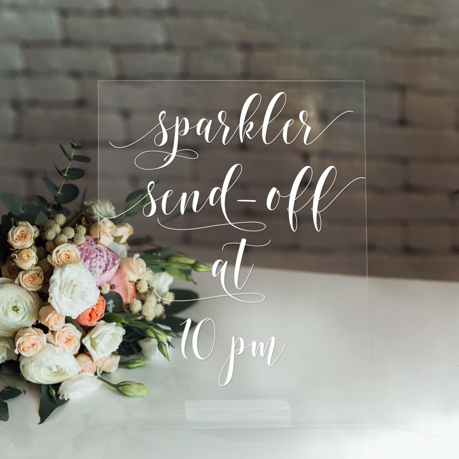 Acrylic Wedding Sparklers Send Off Sign Lightweight Durable And ...