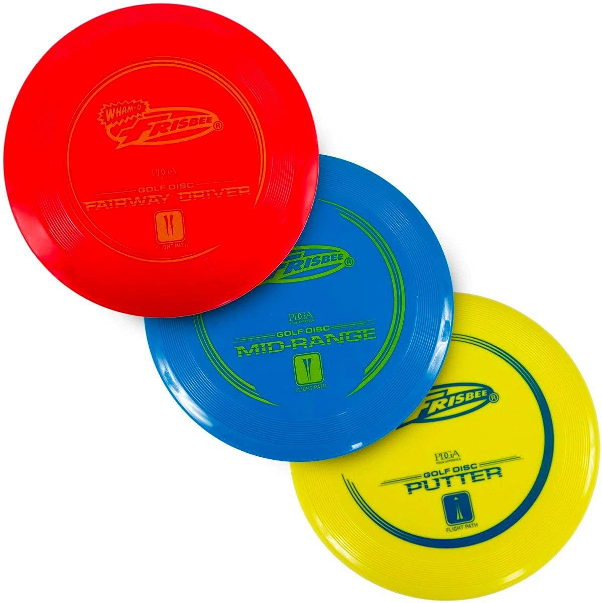 WhamO Frisbee Golf Disc Pack 3, Rood, Blauw, Geel, 21.46 cm Amazon