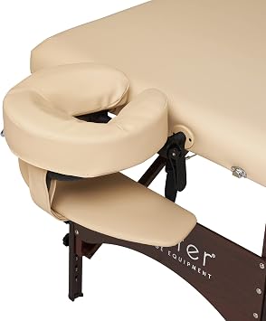 Master Massage Argo 71cm Portable Massage Table with Walnut Legs- Spa Bed for Tabletop Exercise & Massage- Beauty Tattoo Bed- Lash Table Cream