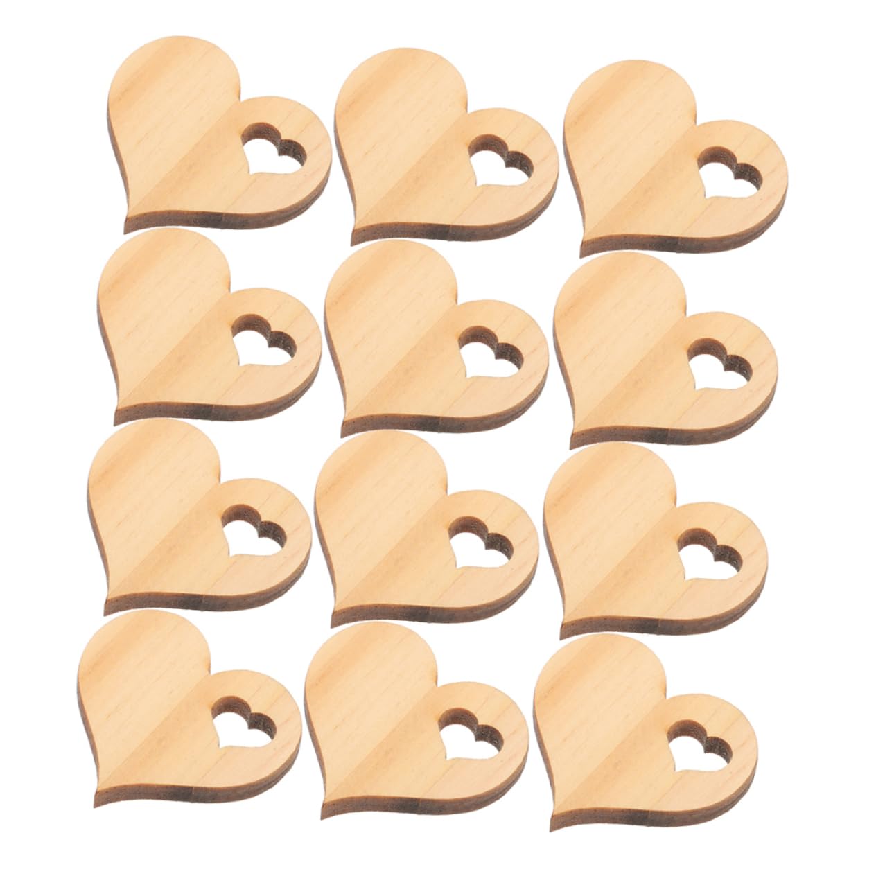 SHINEOFI Rebanadas De Corazón De Madera Sin Terminar Decoracion Pared Decoracion De Pared Corazones Para Manualidades Artesanía Amar Rodajas De Madera Para Bricolaje 100 Piezas X 4