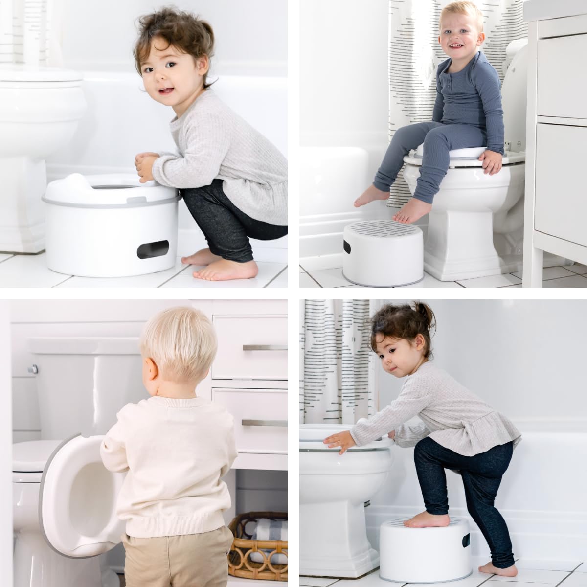 Jool Baby Milestone 4-in-1 Potty – Includes Toddler Potty Chair, Potty Training Seat, Step Stool & Urinal – Easy to Clean & Store