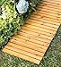 Plow & Hearth Outdoor Wooden Pathway, Natural Waterproof Weatherproof Hardwood Cedar Rollout Garden Pathway Walkway, Landscape Edging (8' L x 18