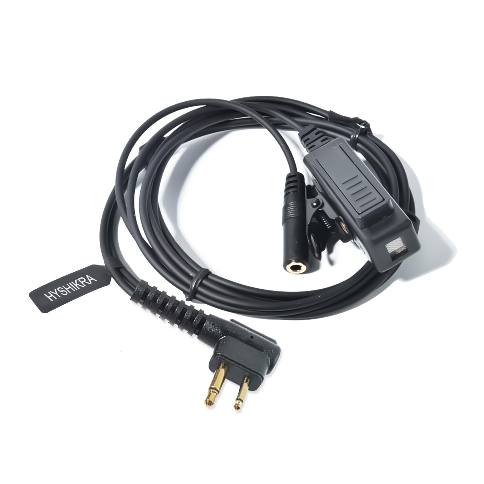 Cable adaptador universal de audio de radio de 2 vías de 3,5 hembra a 2 pines con PTT compatible con Baofeng UV-5R UV-5RA UV-82 Kenwood TH-22AT Quansheng K5 K6 TK-11 — view 7