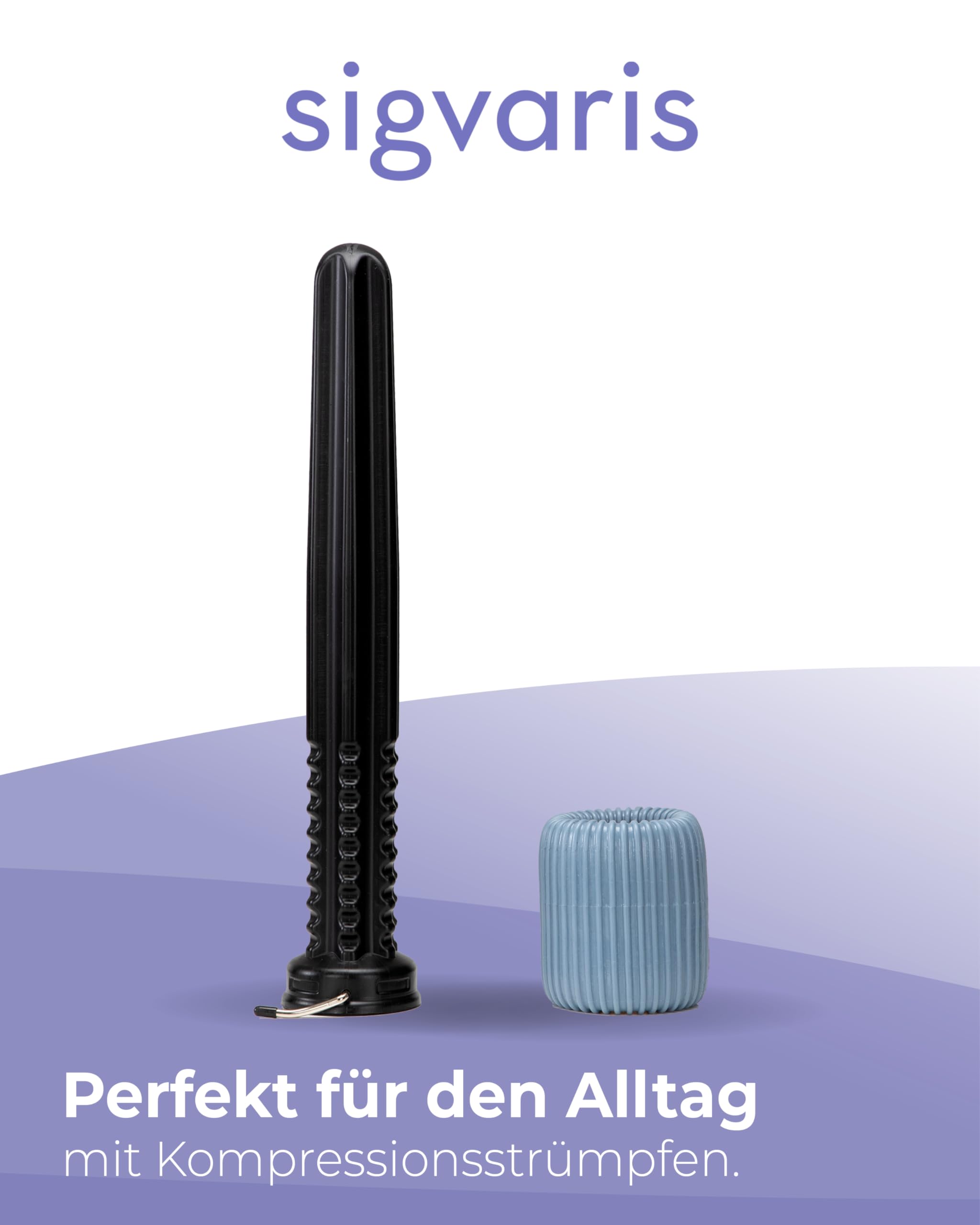 Sigvaris DOFF N' DONNER Set, Patentierte Anziehhilfe für Kompressionsstrümpfe - Strumpfanziehhilfe mit Cone und Manschette (DOFF N' DONNER ROLLY), Zum schmerzfreien Anziehen der Kompressionsstrümpfe | Patentierte Strumpfanziehhilfe, Mit Cone und Manschett