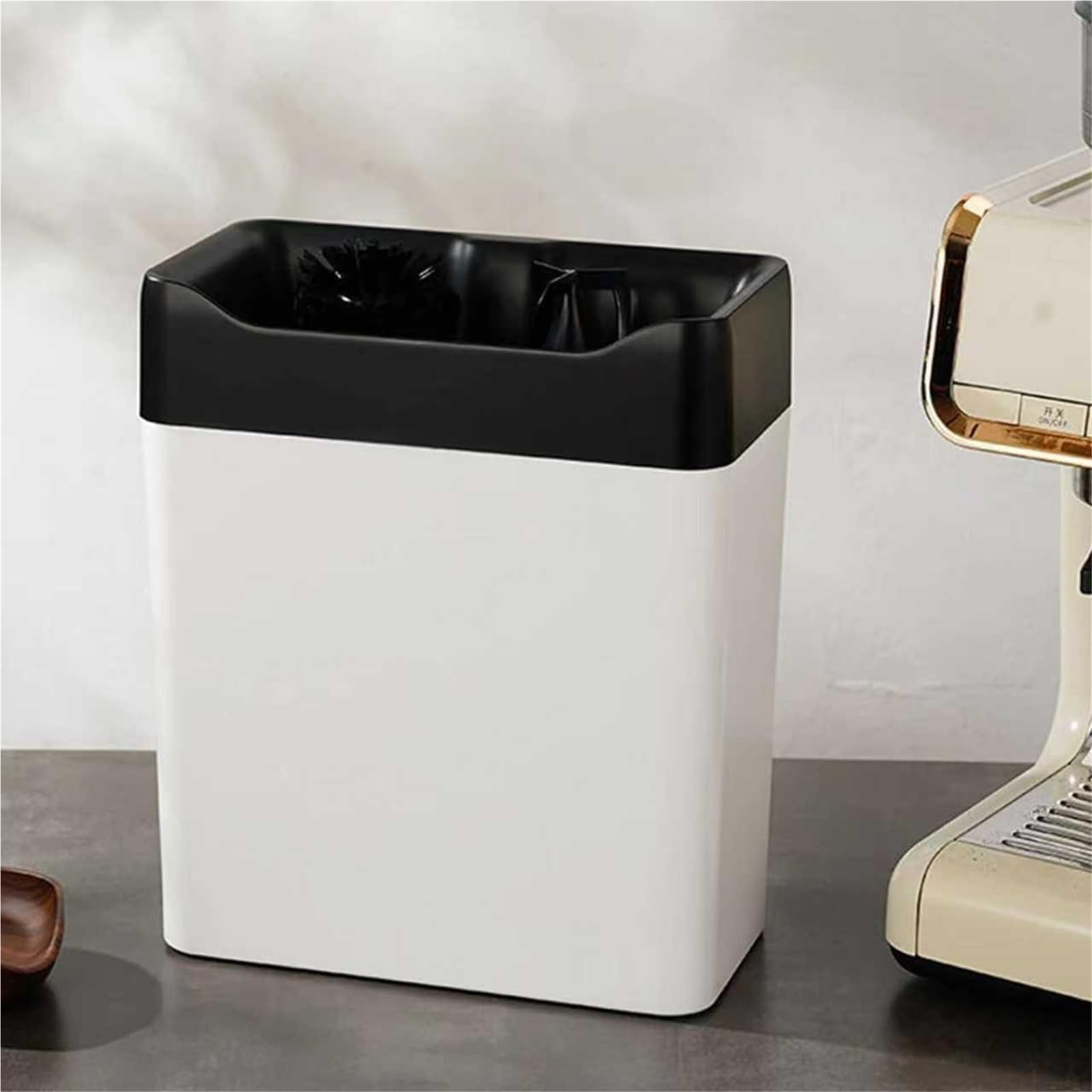 Kit de limpieza de portafiltro, herramientas de limpieza de café de 58 mm con cabezal de cepillo suave, rascador triangular y colector de tierra para uso doméstico o comercial, accesorios esenciales